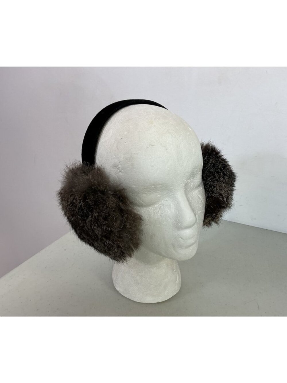 Vintage Real Fur Mink Earmuffs Womens One Size